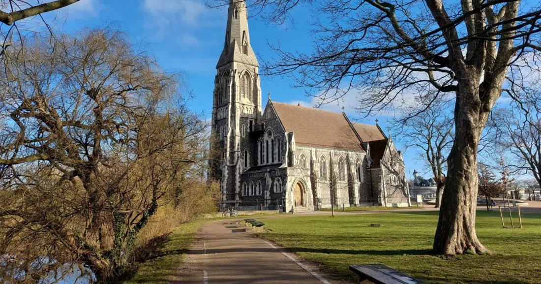 Gefionfontein & St. Alban's Church, Kopenhagen
